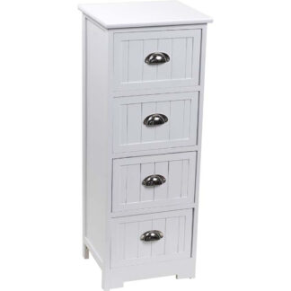 Light Wood 4-Drawer Storage Unit