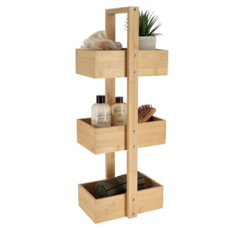 Bamboo and MDF 3-Tier Shelf