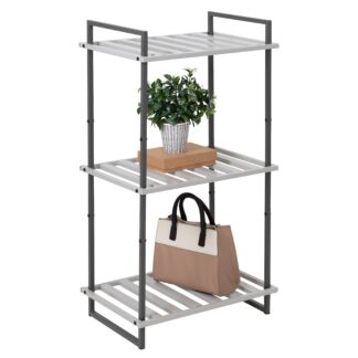 3-Tier Small Metal Shelf - Gray
