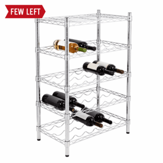 4-Tier 24-Bottle Wine Rack - Chrome